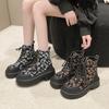 Chelsea Boots Retro Handmade Ankle Boots Women Lace Up Ladies Autumn Winter High Top Shoes