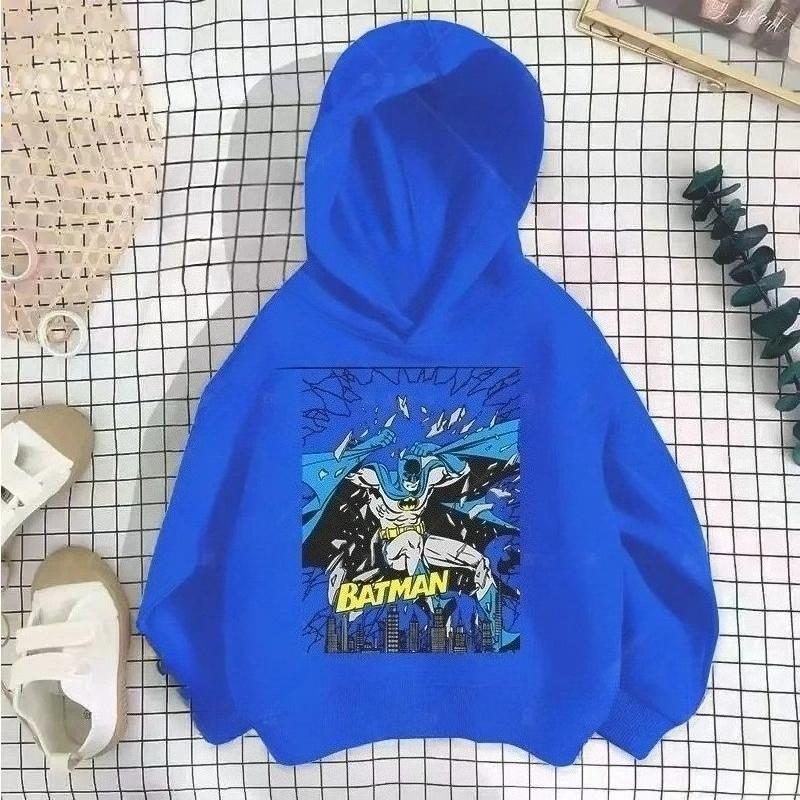 Batman Barnhuva, Tecknat Tryckta Pojk- och Flicktoppar, Bekväm och Mjuk Barnhuva