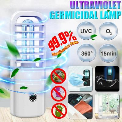 30 Peças Luz 360 Graus Sanitizador UVC Ozônio Lâmpada Germicida Ultravioleta LED NOVO 3W Portátil Recarregável USB Esterilizador UV