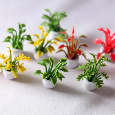 Dekorative Mini-Pflanze, realistischer, langlebiger Topf, Puppenhaus-Dekor