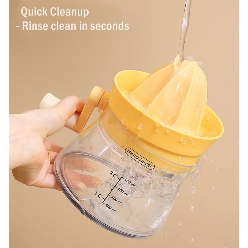 Multi Functional Fruit Juicer Orange Juicer Manual Squeezer with Built-in Measuring Cup Non-Slip Silicone Handle juicers