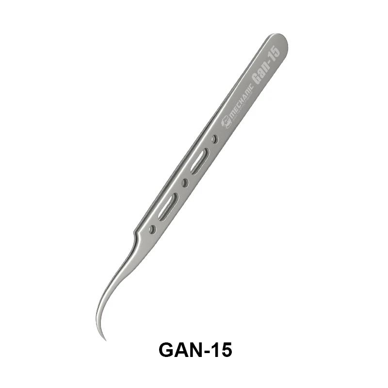 MECHANIC GAN-11/15 High Precision Tweezers for Cellphone Repair Straight/Curved Anti-magnetic Fingerprint Flying Wire Tweezers GAN 15
