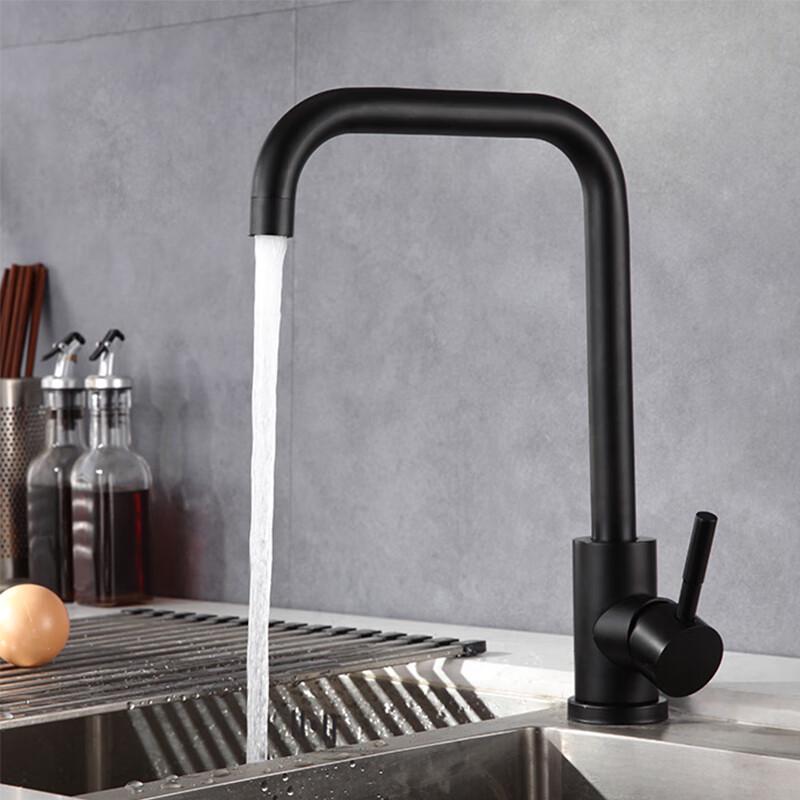 Black Stainless Steel Hot & Cold Basin Faucet
