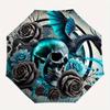 1pc Blue Dragon's Whisper Automatic Opening and Closing Folding - A Good Choice for Gifts, Fashionable and Convenient Umbrella With Cute Cartoon