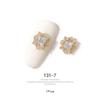 2pieces 3D Metal Zircon Nail Art Jewelry Japanese Nail Decorations Top Quality Zircon Crystal Manicure Zircon Diamond Charms