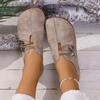 2026 Summer New Soft Leather Flat Flat Casual Single Shoes for Women, Round Head, Shallow Mouth, One Step Stepping Large Women's Shoes
