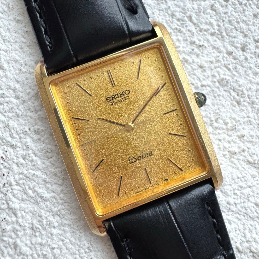 Used [New battery] SEIKO Dolce Vintage Men s Watch Rectangular