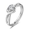 925 Sterling Silber Geometrischer Edelstein-Inlay-Ring für Damen Hochzeits Schmuck Mode Geschenke
