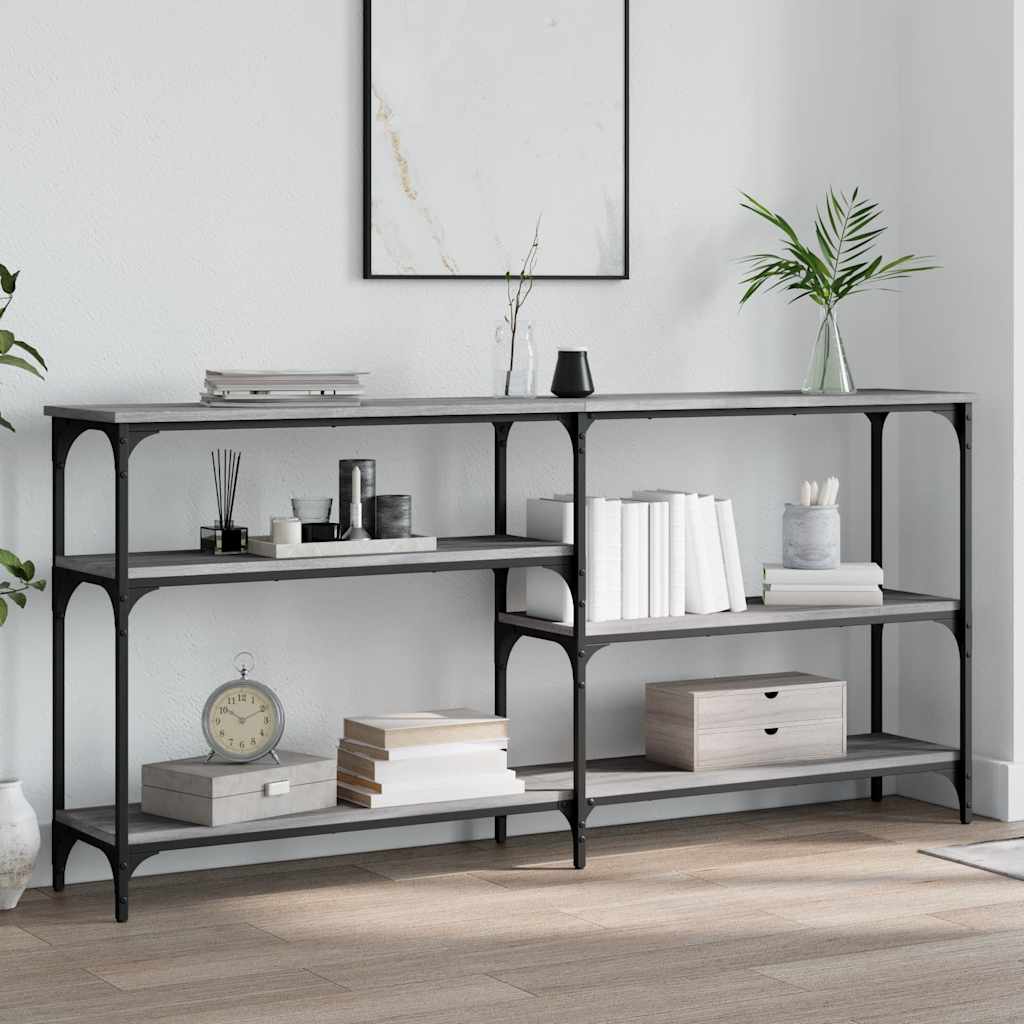 Console Table Grey Sonoma 160x29x75 cm Particleboard
