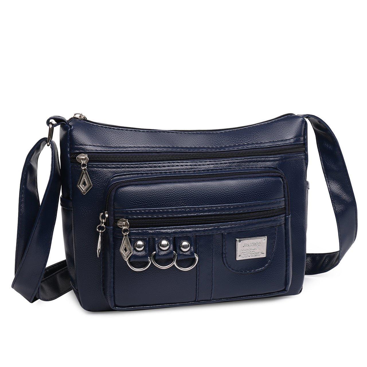 

Mom bag women s bag new fashion casual shoulder bag handbag multi-layer large-capacity messenger bag street stall bag темно-синий