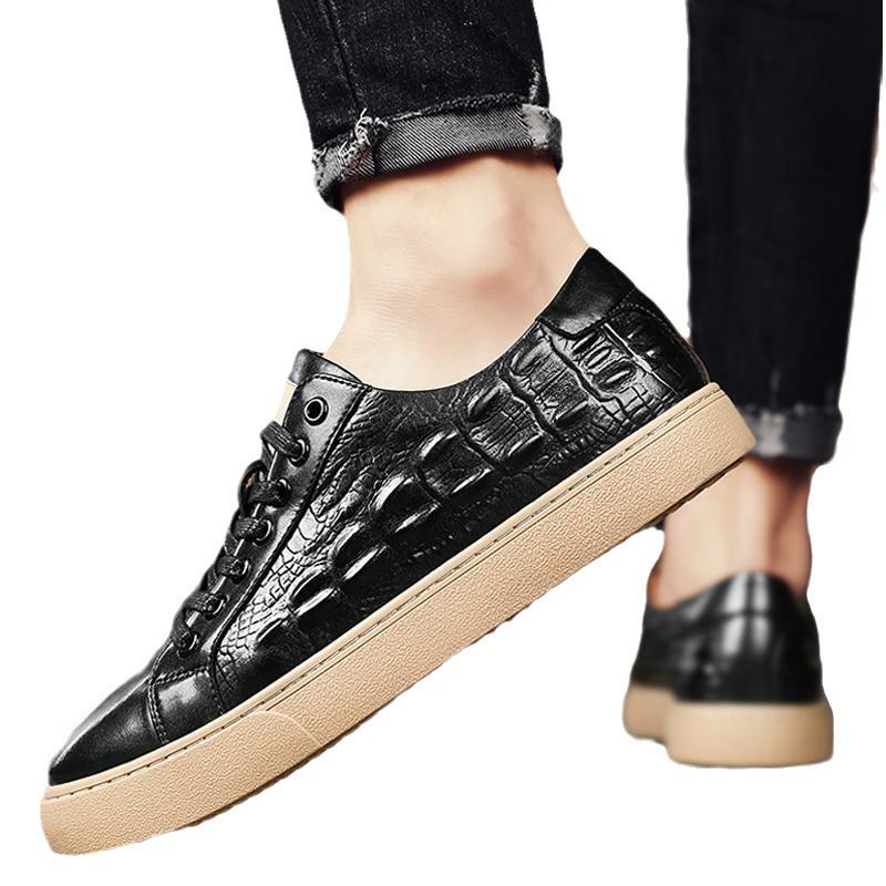 Men's Leather Shoes, Business Casual Shoes, Men's Breathable and Lightweight, British Style Leather Face Men's Shoes