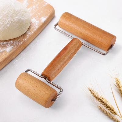 Double Ended Rolling Pin, Wooden Handle, Manual Roller, Kitchen Baking Tool, Labor-saving Rolling Pin