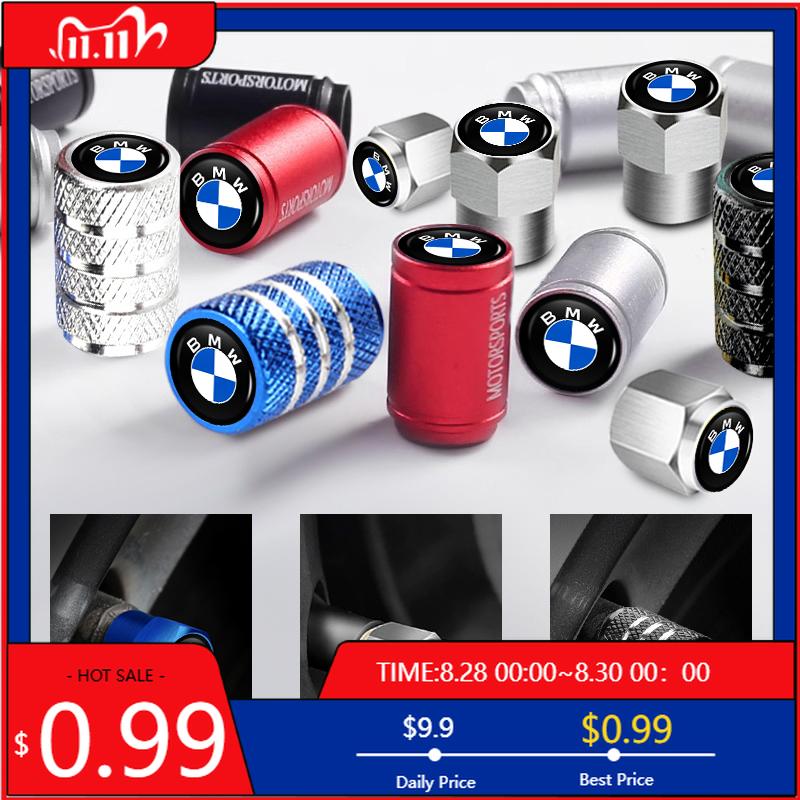 BABD1 For BMW New 4Pcs Car Wheel Tire Valve Caps Air Stem Covers Accessories For BMW E46 E90 E60 F10 E39 F30 E36 F20 E87 E90 E70 E91