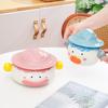 Creative Duckling Ceramic Instant Noodle Bowl with Lid Cute Student Breakfast Instant Noodle Bowl Large Soup Rice Bowl Microwave Oven