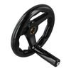1pc Milling Hand Wheel Round Hand Wheel 3 Spoke Hand Wheel 12*125mm 16*160mm 18*200mm Black For Lathe Milling Machine Handwheel