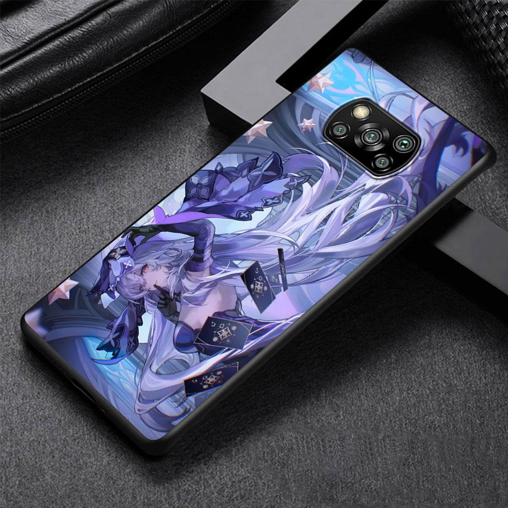 Black Swan Honkai Star Rail Dan Heng Case for Xiaomi Poco M5s X3 NFC X5 F3 M4 M3 Pro Black Silicone Soft Phone Cover Coque