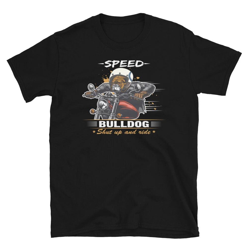 Speed Bulldog Motorcycle Rider T-Shirt 2XL