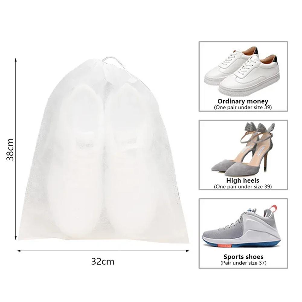 

50 шт. Органайзер для обуви, сумка, органайзер для гардероба, нетканые сумки для путешествий, водонепроницаемый карман, подвесная сумка для одежды и обуви 32x38cm