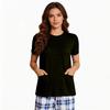Camicia da donna post-operatoria a maniche corte colorata con chiusura posteriore e tasca