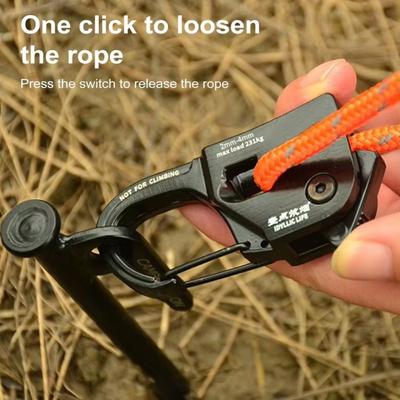 Aluminum Zinc Zinc Alloy Tent Rope Tensioner Self-locking Tent Cord Adjuster Rope Tightener  Tent Accessories