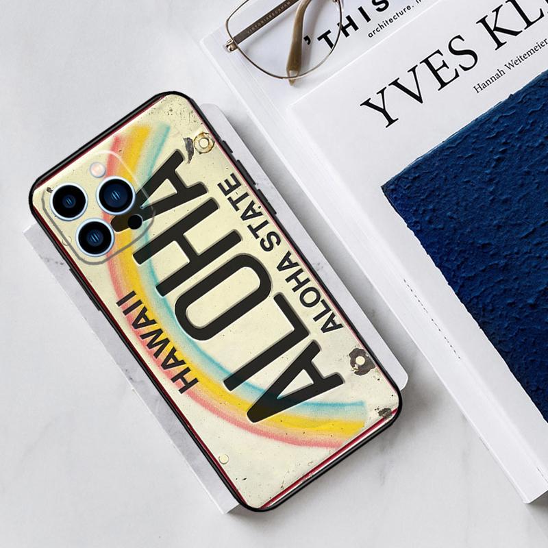 Retro License Plate Number Phone Case For iPhone 13 11 12 14 15 16 Pro Max 7 8 Plus X XS XR 12 13 Mini Bumper Cover