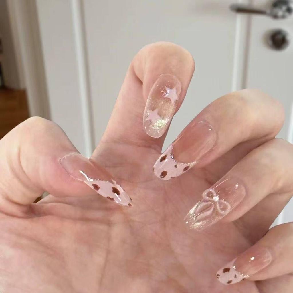 2026 Designer Wearable Nails: Butterfly Fairy Fingertips, Dreamy Starry Sky, High-End Light Luxury Handmade Tips.