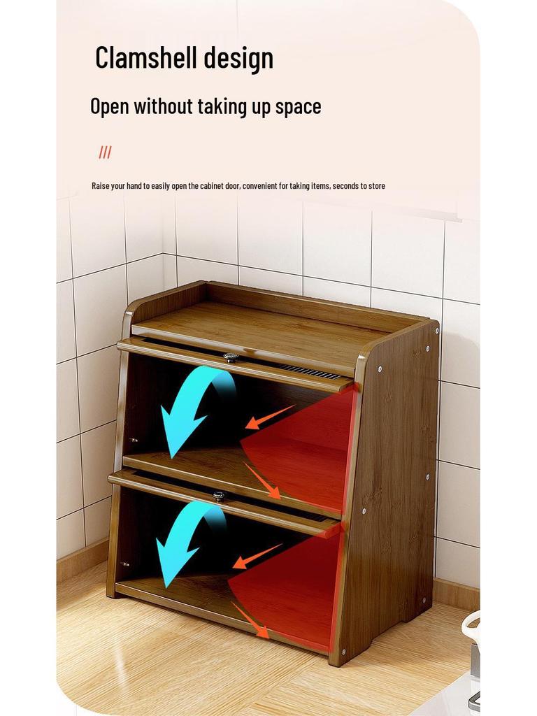 Solidna drewniana komoda i szafka do przechowywania w kolorze orzechowym do jadalni