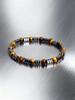 Natural Stone Bracelet Hematite & Turquoise Beads Geometric Irregular Shape for Vigour Protection Good Fortune Strength Jewelry