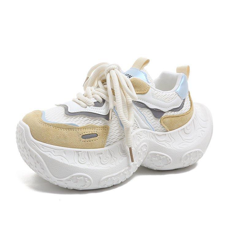

Spring new inner height increase explosive version casual fashion versatile student shoes women s shoes platform women s shoes 40 бежевый