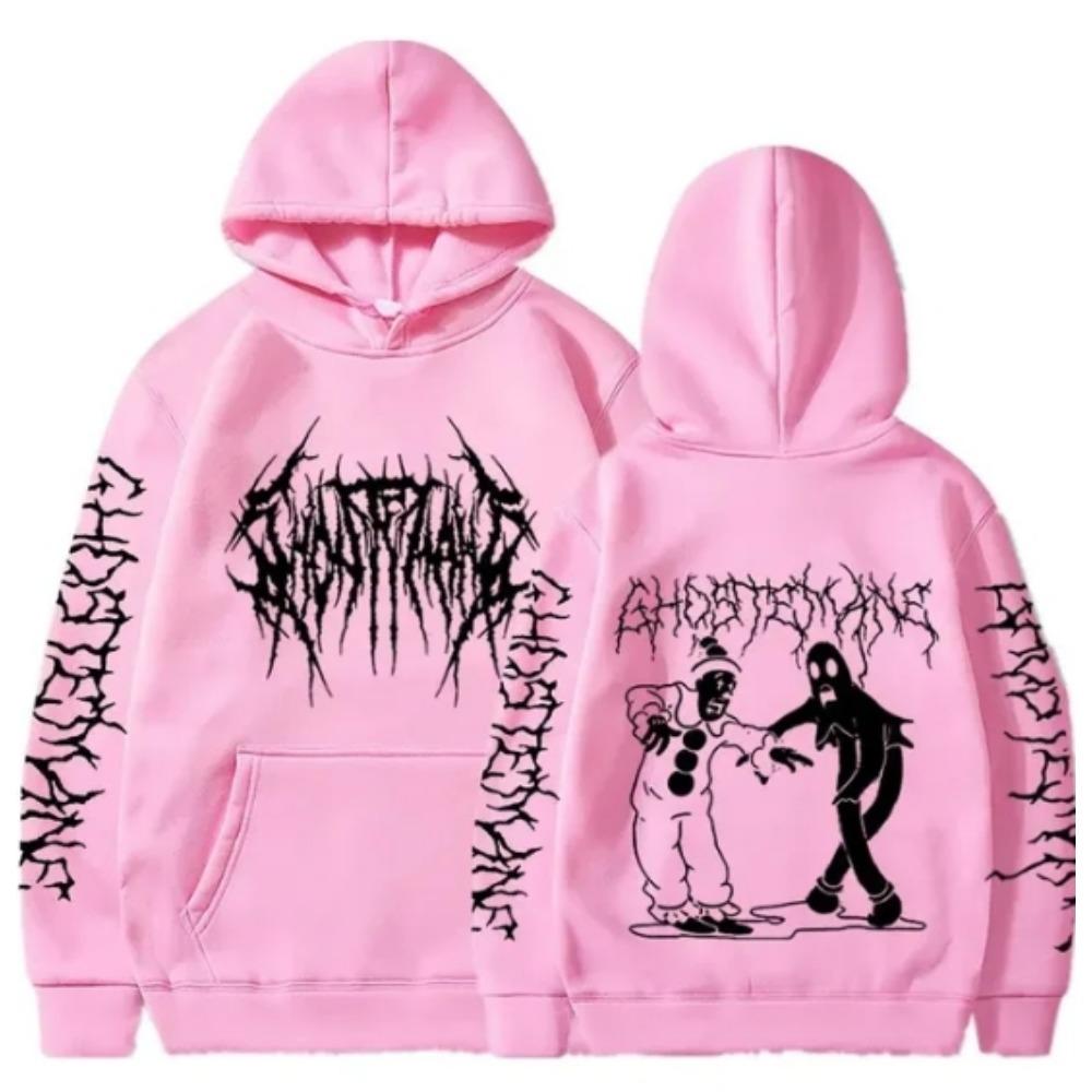 

Двусторонняя толстовка с принтом для мужчин и женщин, металлическая толстовка, готическая одежда, спортивная одежда больших размеров, спортивная одежда для улицы XL