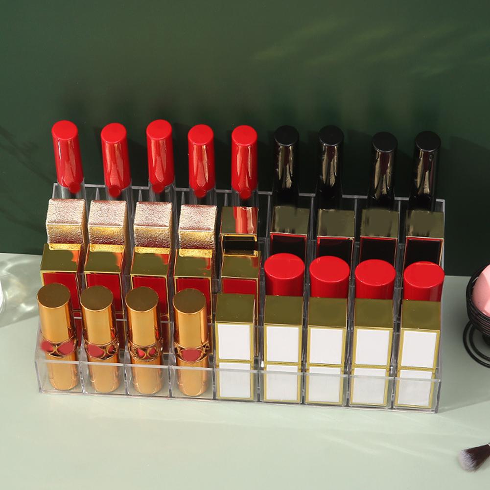 1pc 36/40 Grids Transparent Lipstick Storage Boxes Makeup Organizer Box Supplies For Storing Makeup Jewelry Accessories