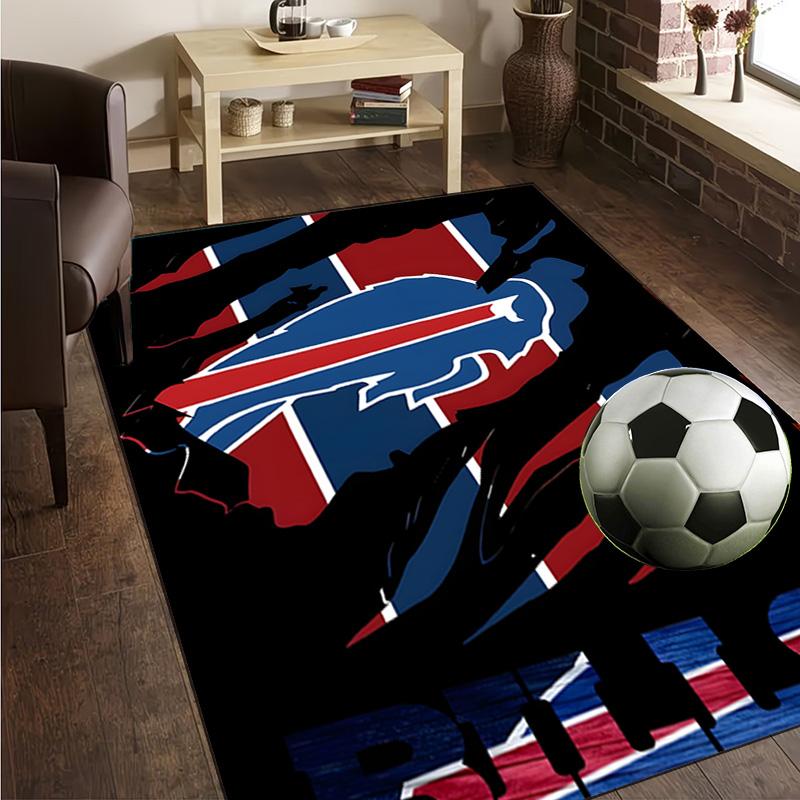 Bills Logo Rug Office Carpet Non-Slip Mat, Chair Rug Floor Covering for Gaming, Bedroom, Living Room , Home Decor Christmas Gift