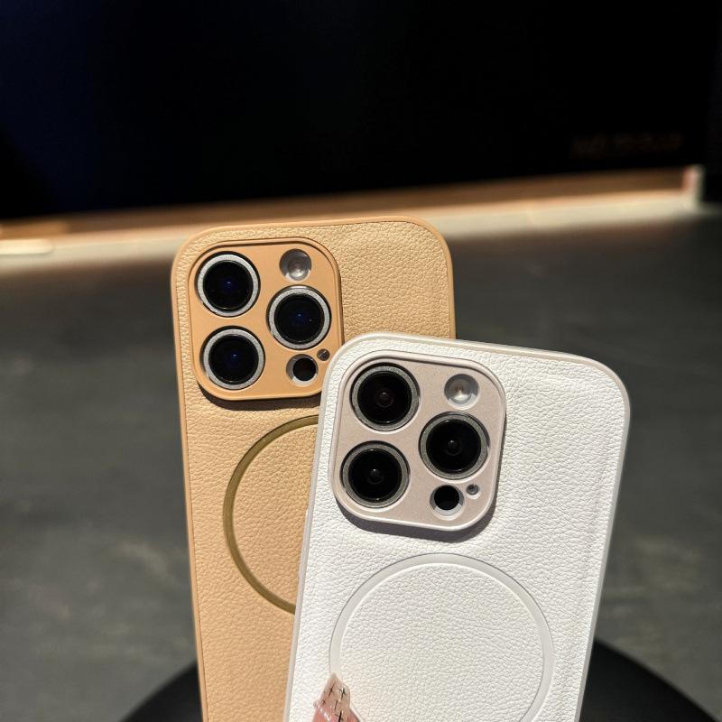 Magnetische PU-Leder Stoßfeste Hülle für Apple 16 Pro Max/iPhone 17 Pro