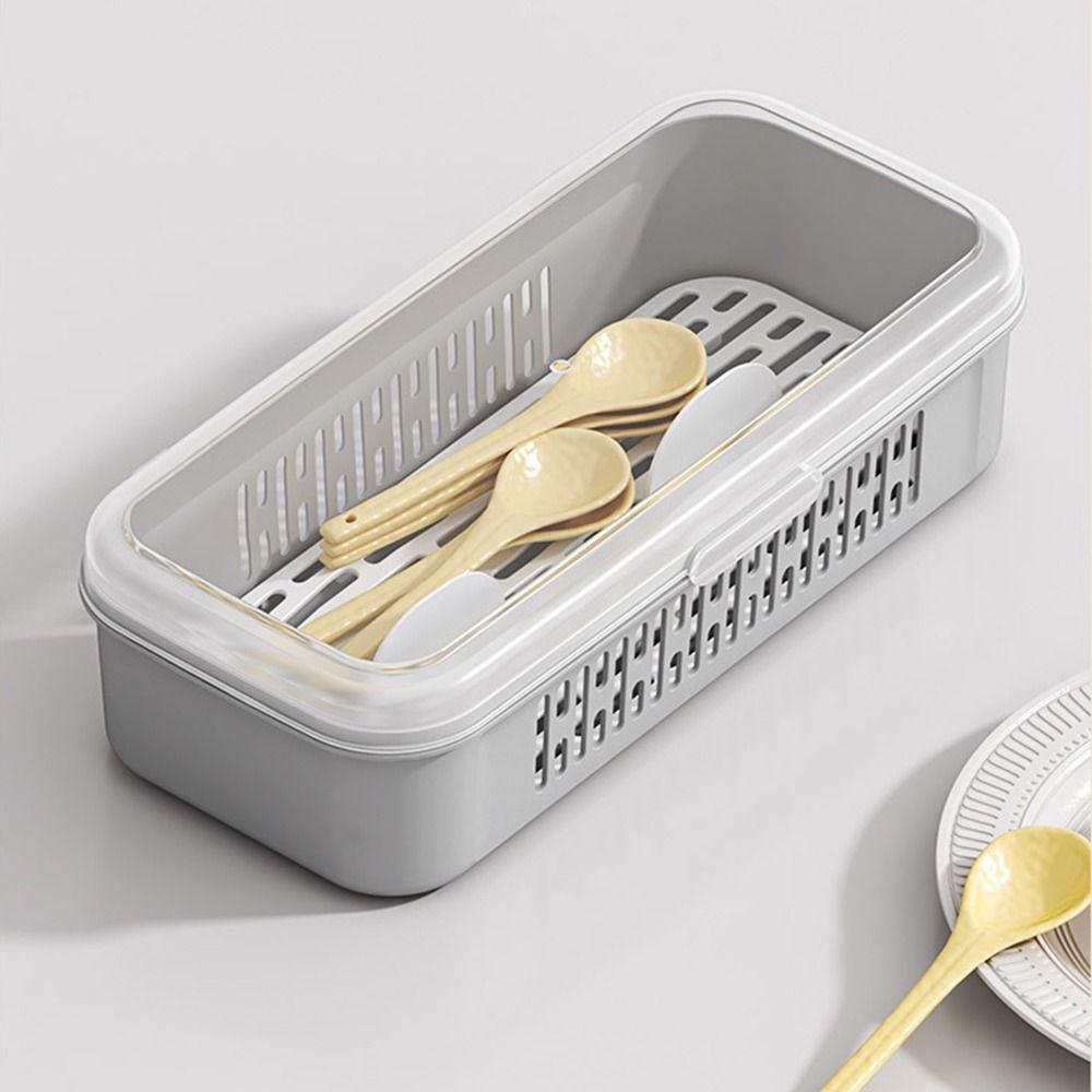 Rectangular Shape Chopstick Drying Box Dustproof Tableware Storage Case  Kitchen Use