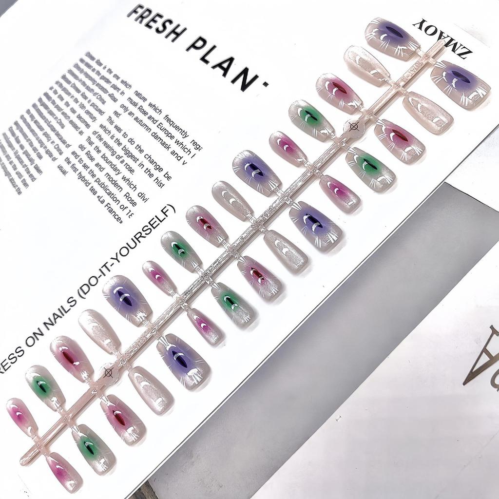Cartoon Multi-Pattern High-Quality Wearable Nail Tips for Professional & Commute Style Manicure