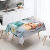 Breakfast Gourmet Printed Tablecloth Stain Resistant Waterproof Rectangular  Kitchen Table Decoration Home Decor