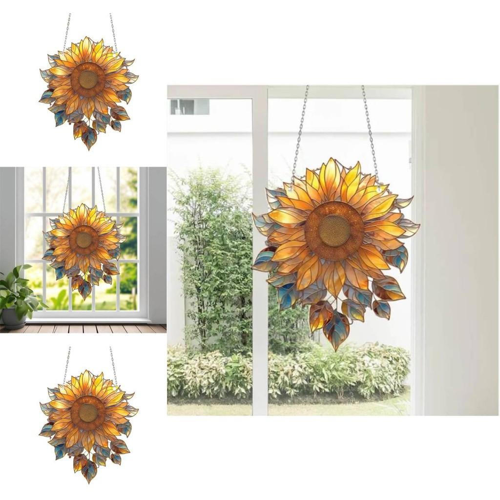 Sunflower Acrylic Window Hanging Decorative Art For Home Living Room Decor