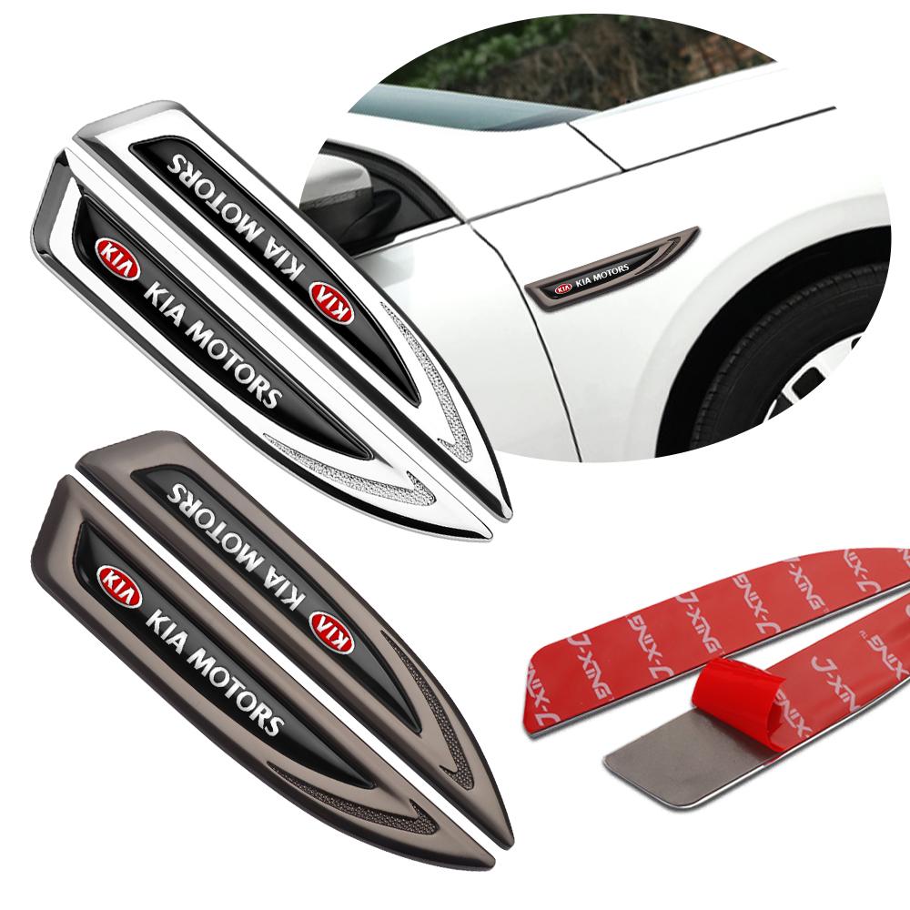 Car Styling Side Fender Knife Emblem Stickers Badge Decal for Kia Sportage Rio 3 Soul Picanto EV6 Cerato Niro Telluride Sorento Ymrjb44