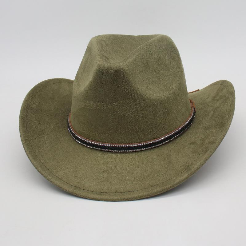 Outdoor men and women famous big-brimmed jazz hat spring and summer four seasons European and American style western suede denim top hat