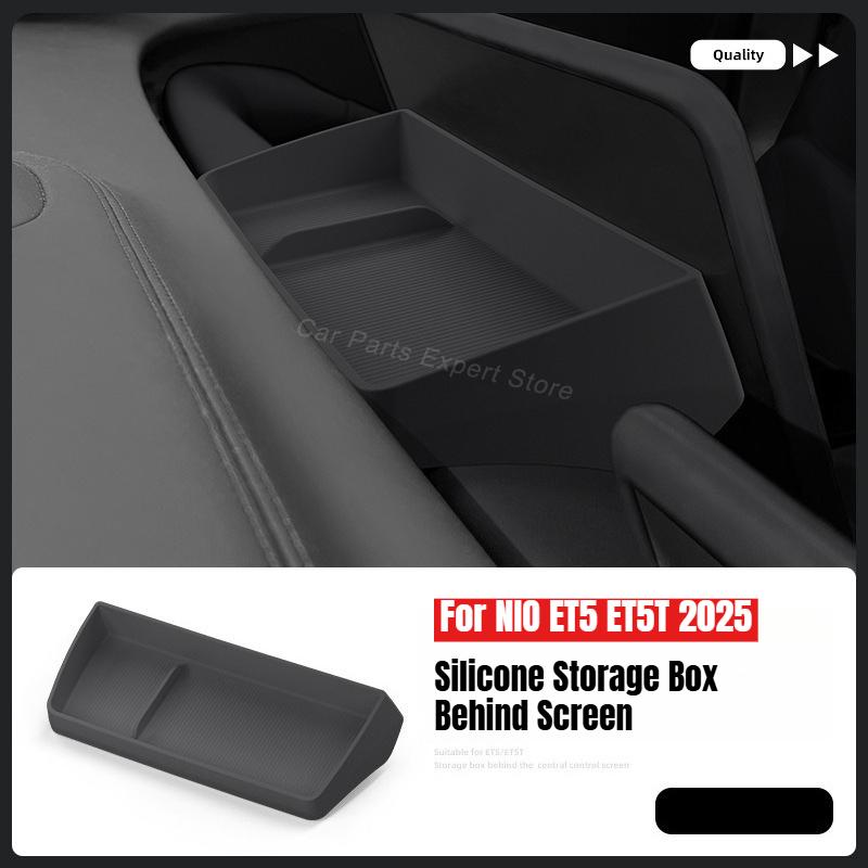 Silicone Dashboard Storage Box Behind Screen for NIO ET5 ET5T 2025 Center Console Stowing Tidying Organizer Interior Accessories