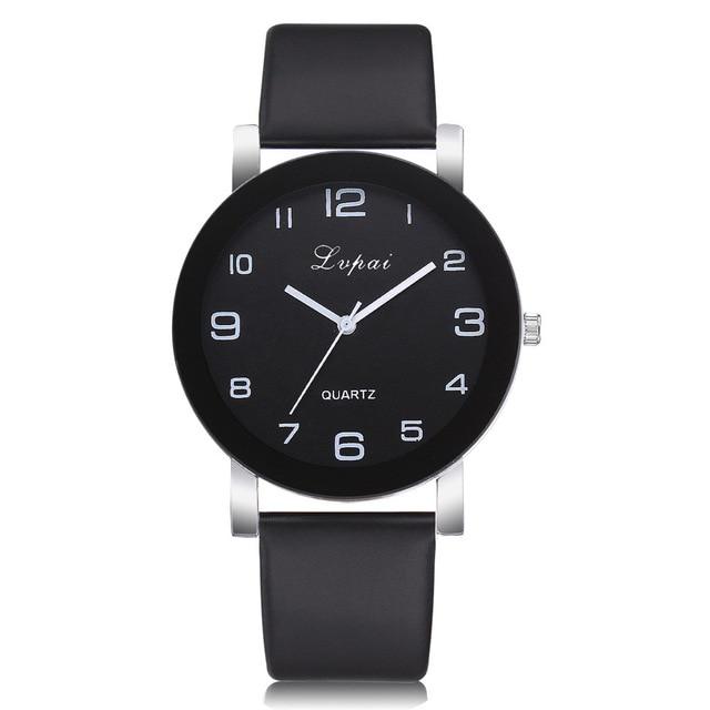 Lvpai Women's Casual Quartz Leather Band Watch Analog Valentine Gift Crystal Stainless Steel