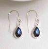 Solid 925 Sterling Silver Labradorite Gemstone Handmade Earring Minimalist Earrings Jewelry