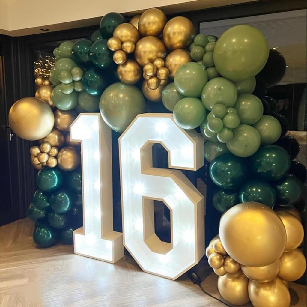 99pcs Balloons Garland Arch Kit with Green Gold Balloons for Engagement Wedding Birthday Baby Shower Gender Reveal Decor 5