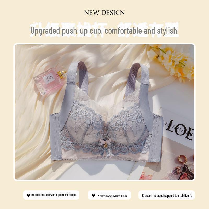 Sutien cămașă cu bretele late Red Bean: Stil de toamnă/iarnă pentru susținere respirabilă și colecția sânilor laterali.