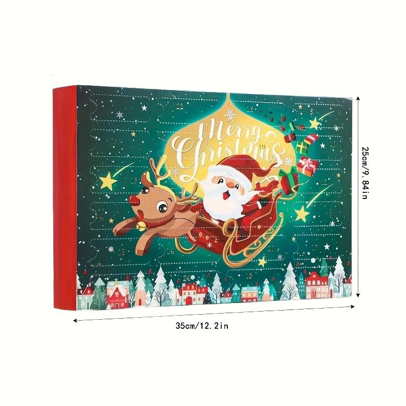 Christmas Socks Advent Calendar 24-Day Countdown Box Santa Reindeer Snowflakes Kids Blind Boxes Countdown Gift Xmas Party Favors