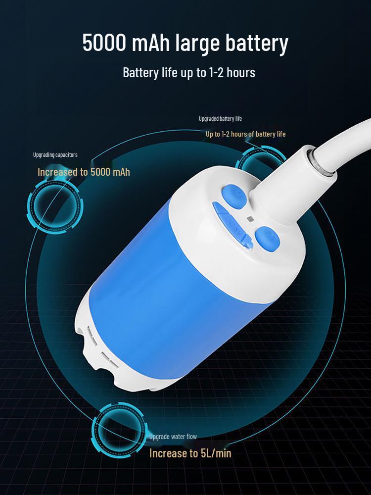 Portable Wireless Rechargeable Shower for Camping and Construction Sites