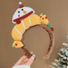 2025 Cute Christmas Snowman & Reindeer Cartoon Plush Headband - Fun Holiday Hair Accessory