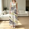 Women's Sleeveless Marble Print Flowy Maxi Dress Soft Fabric,Casual Daily,Home,Beach Vacation,Spring Fall Layering Dress