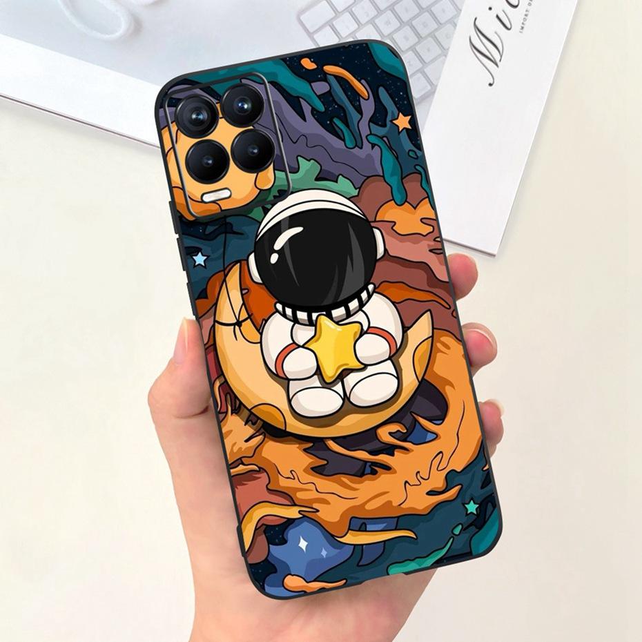 Capa Para Realme 8 Pro / Realme 8 4G Desenho Animado Fofo Cor Doce Silicone Macio Capa Para Realme8 8Pro RMX3085 RMX3081 Capas de Telefone
