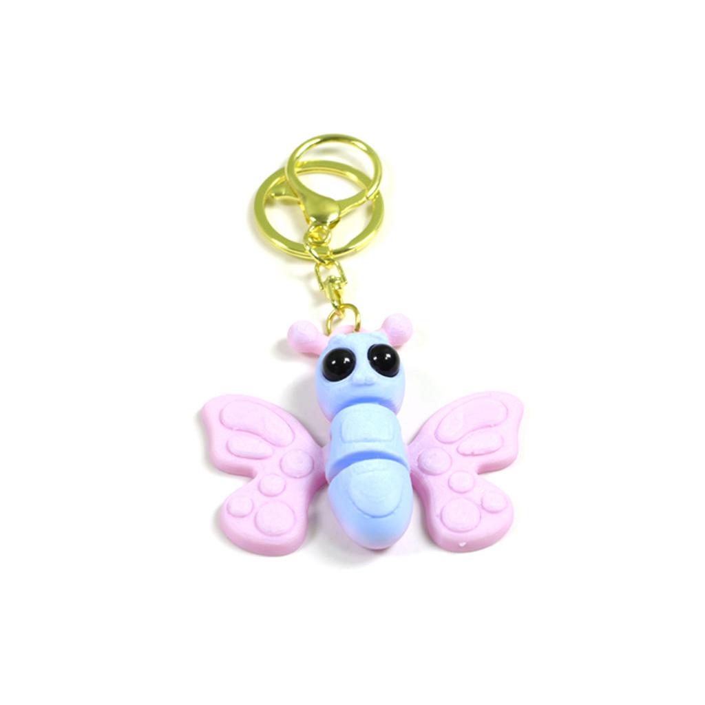 Cute 3D Three-dimensional Butterfly Toy Keychain Pendant 3D Printing Toy Simulation Insect Butterfly Joint Movable Bag Decor